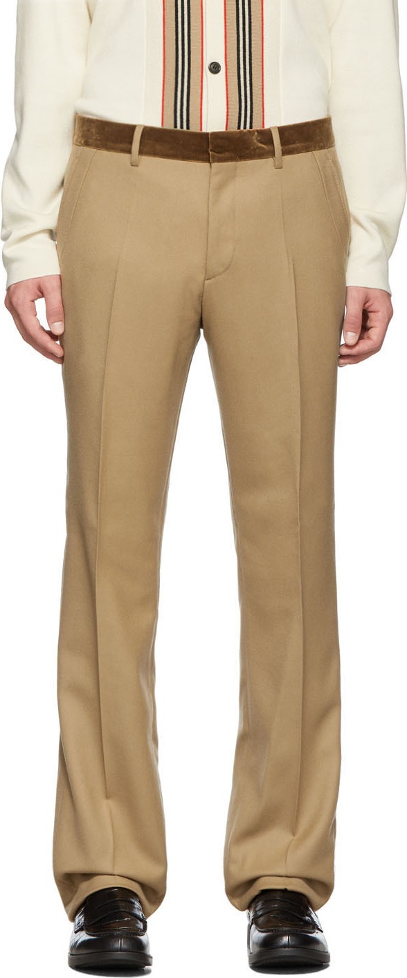 Burberry London England Tan Formal Trousers
