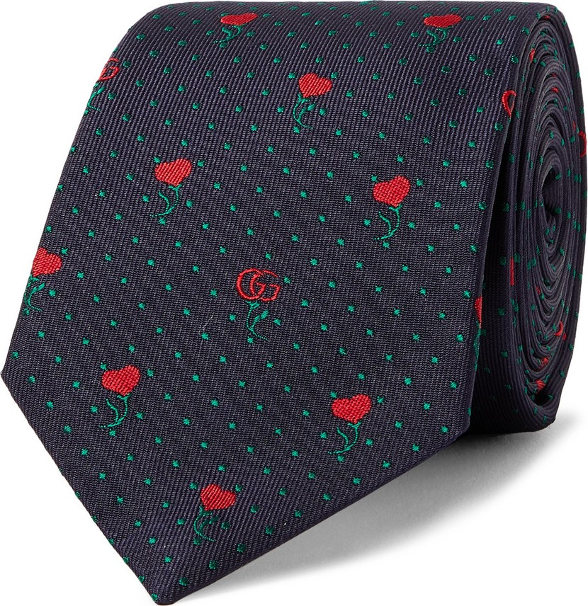 Gucci 7.5cm Logo-Embroidered Silk-Jacquard Tie