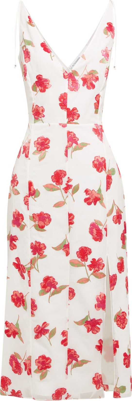 Altuzarra Ilaria poppy-devoré panelled midi dress