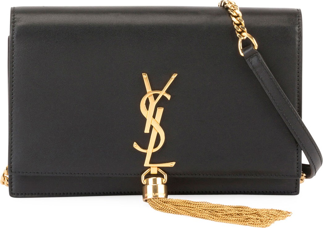 Saint Laurent Kate Monogram YSL Tassel Wallet on Chain