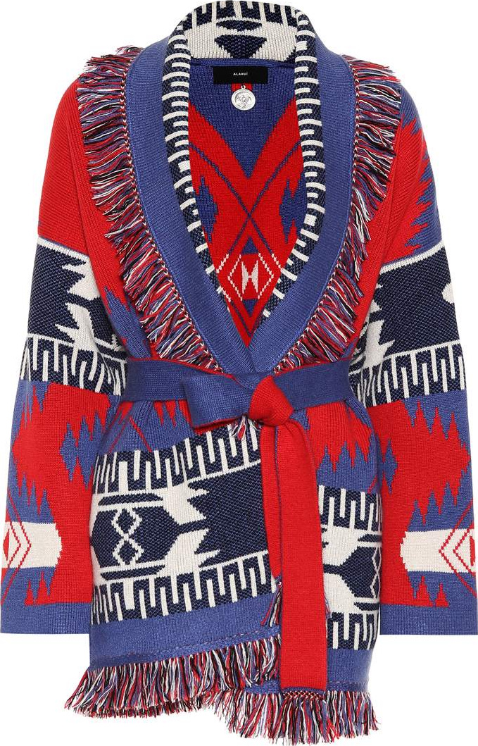 Alanui Jacquard cashmere cardigan