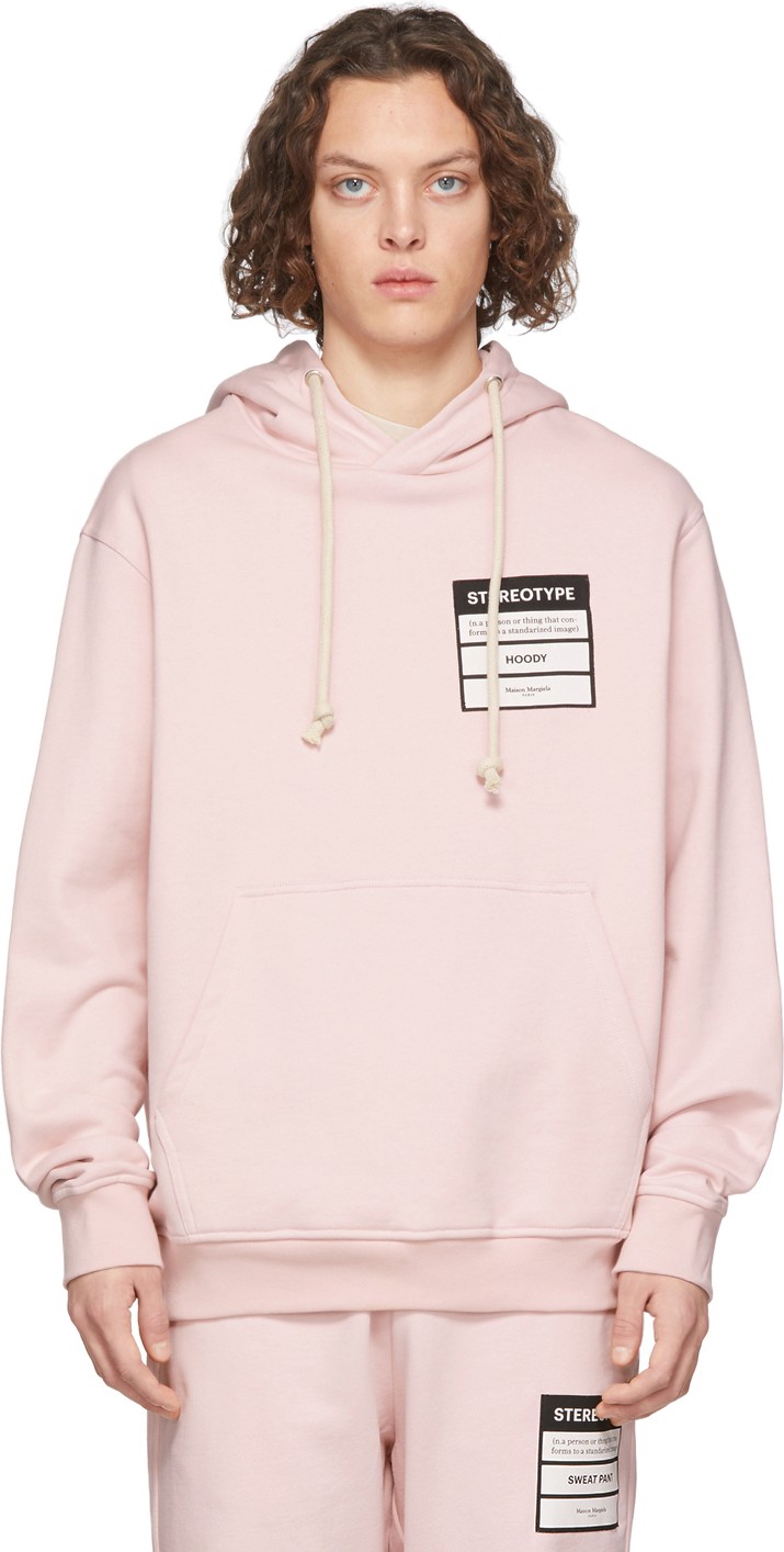 Maison Margiela Pink 'Stereotype' Hoodie