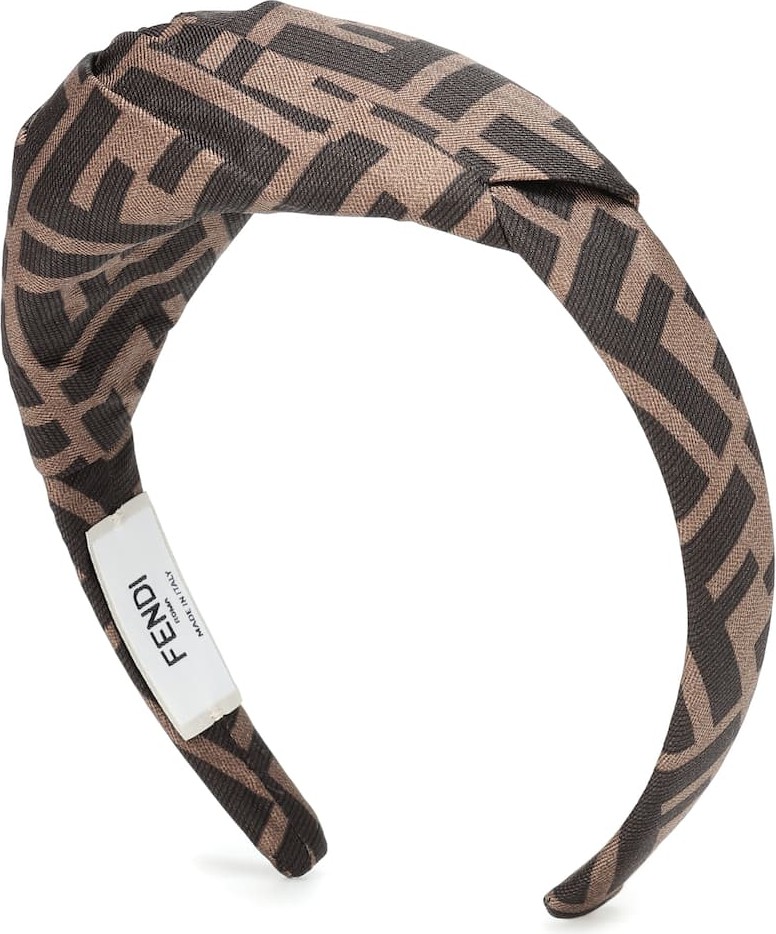Fendi Logo silk-twill headband