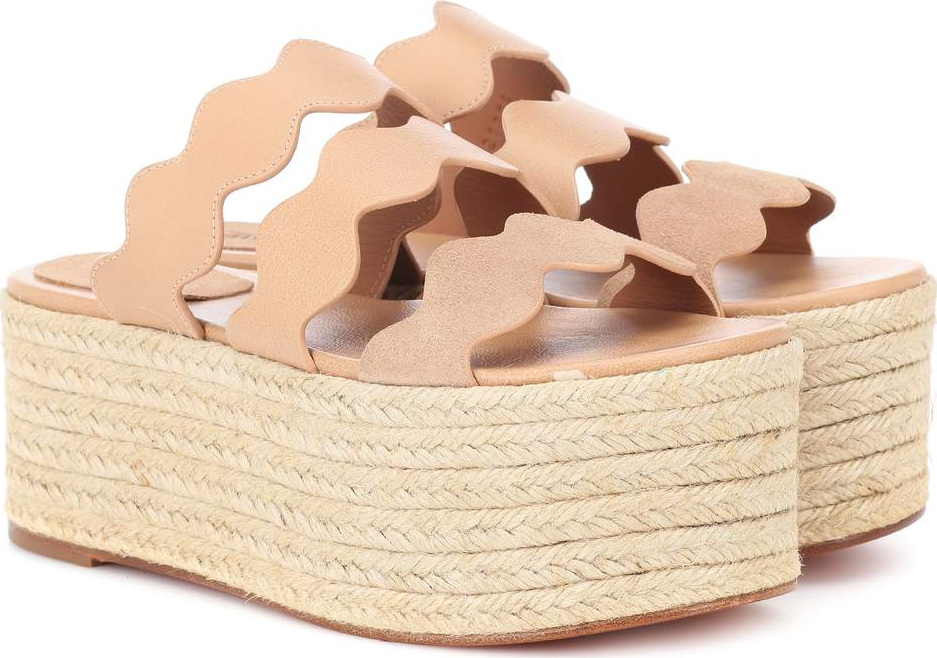 Chloe Lauren leather platform sandals