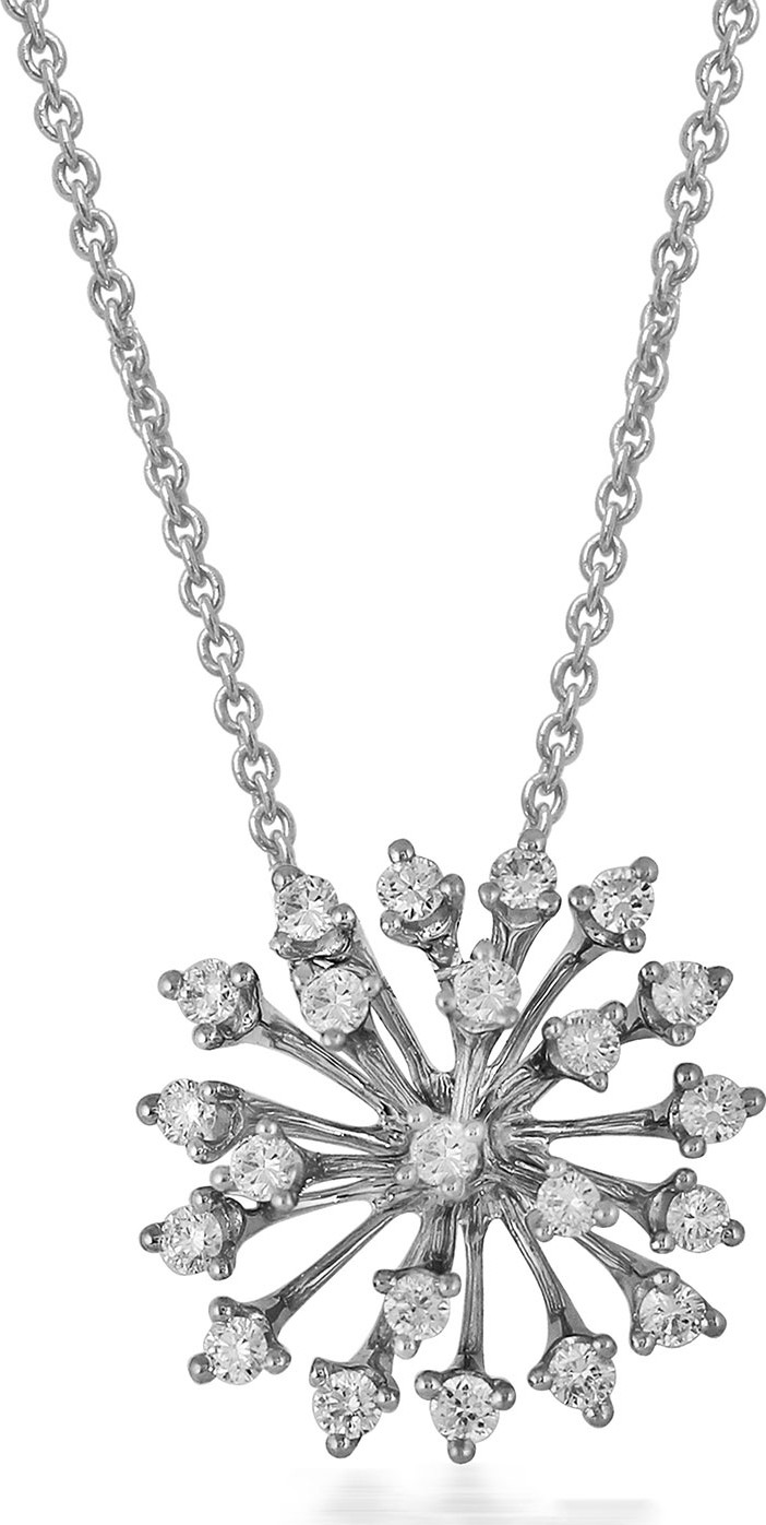 Hueb Luminus 18k White Gold Diamond Pendant Necklace