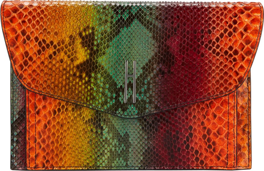 Hayward Bobby Python Tie-Dye Clutch Bag