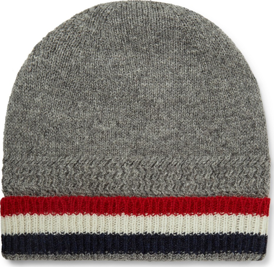 Thom Browne Striped Shetland Wool Beanie