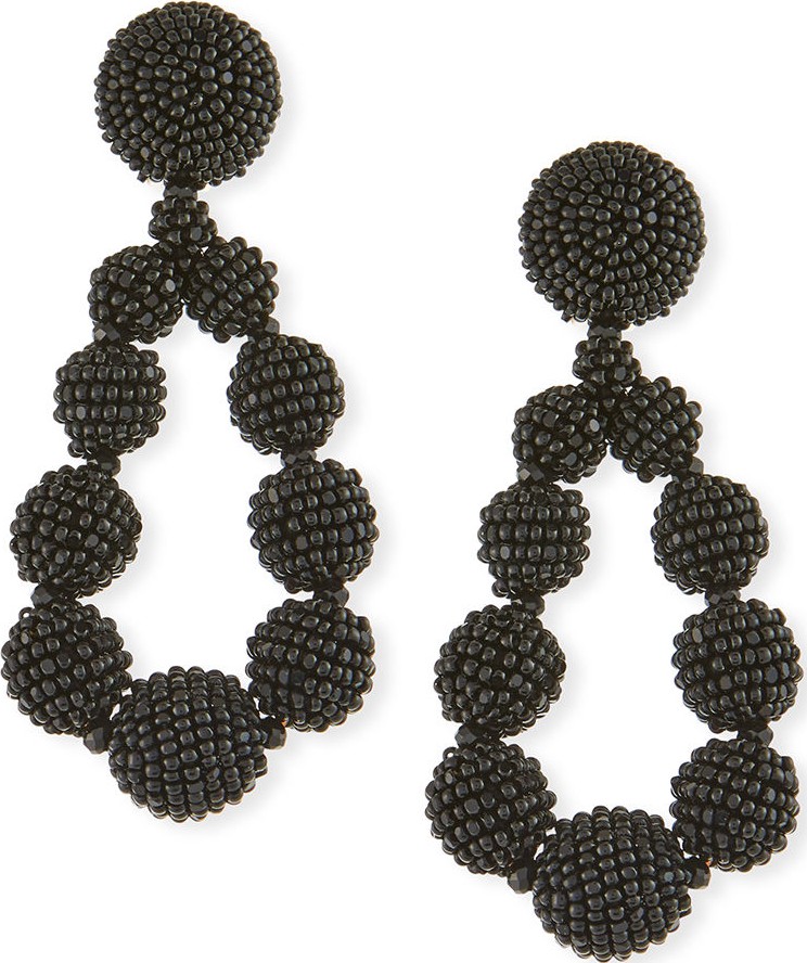 Sachin & Babi Seed Bead Teardrop Clip-On Earrings