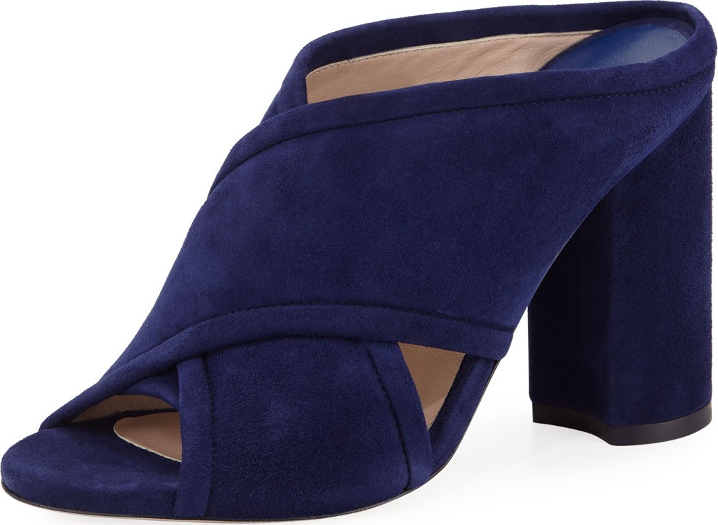 Stuart Weitzman Sam Suede Slide Sandals