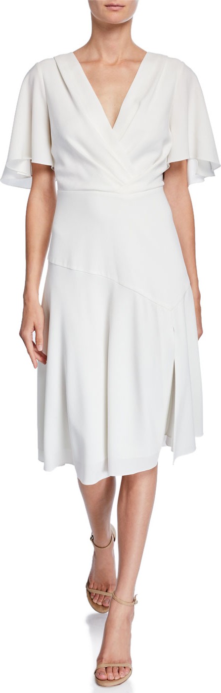 Elie Tahari Jila V-Neck Short-Sleeve  Dress