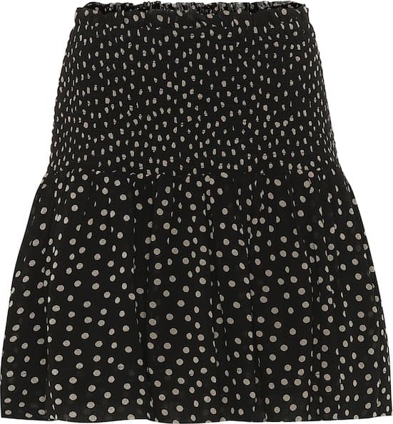 Ganni Polka-dot georgette skirt
