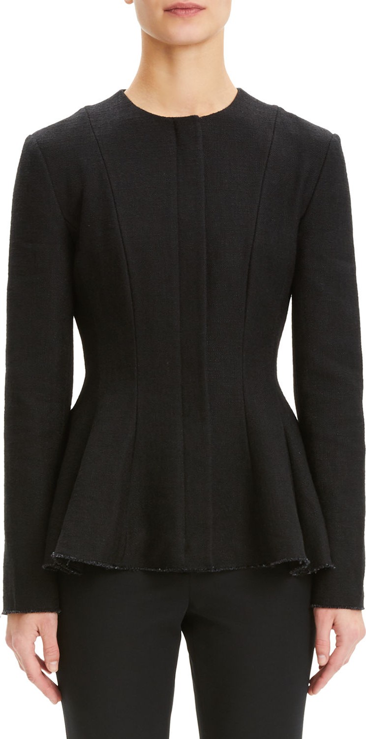 Theory Movement Collarless Peplum Jacket
