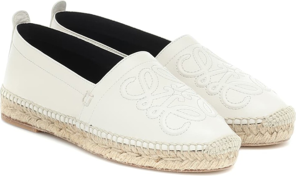 LOEWE Logo leather espadrilles
