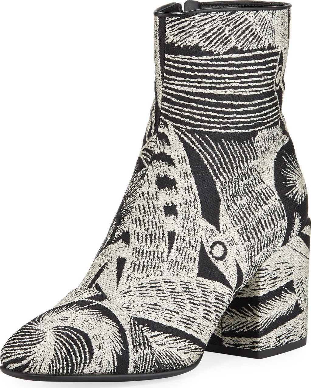 Dries Van Noten Chunky-Heel Brocade Booties