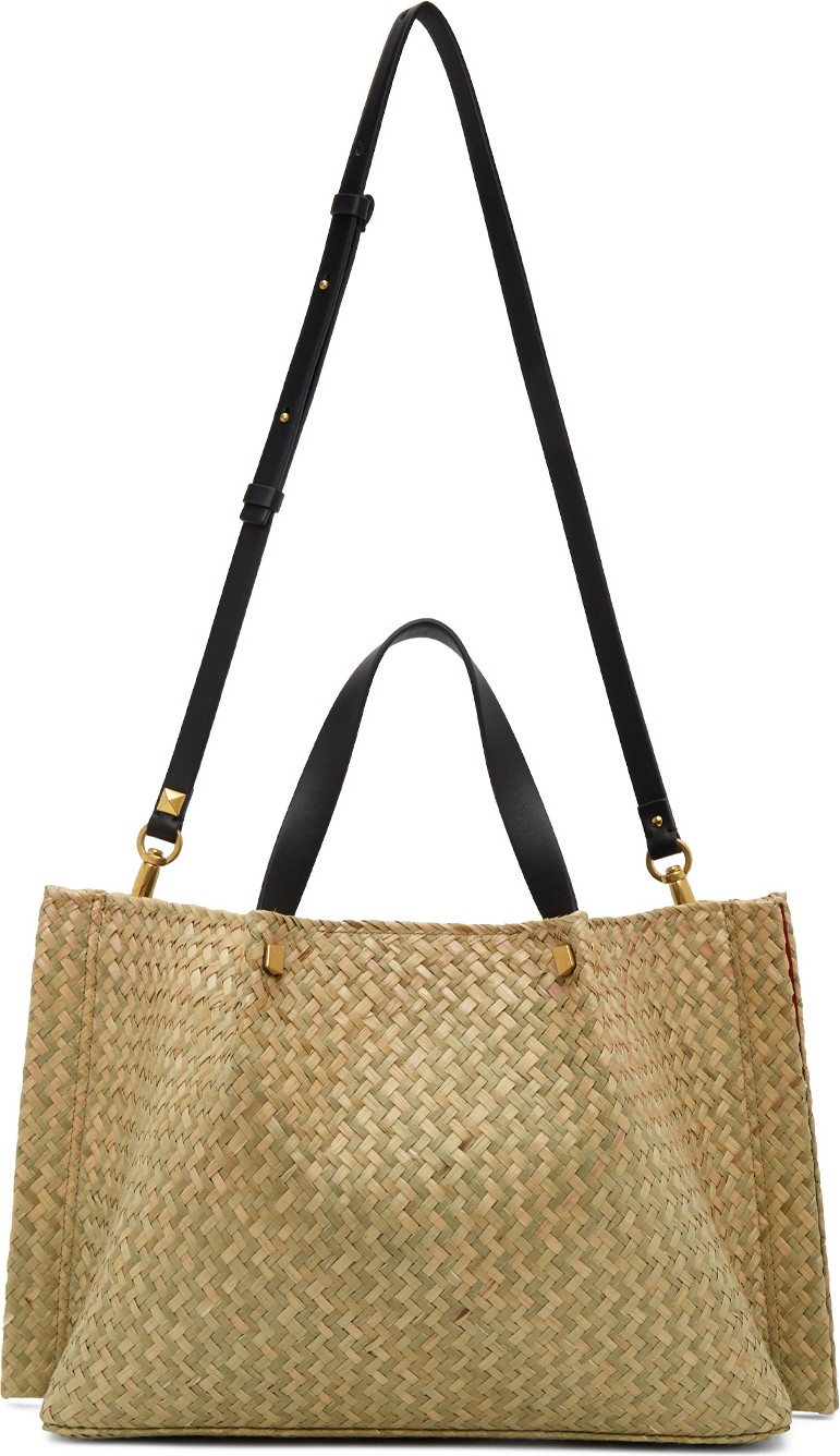 Valentino Tan Valentino Garavani Medium VLogo Escape Tote