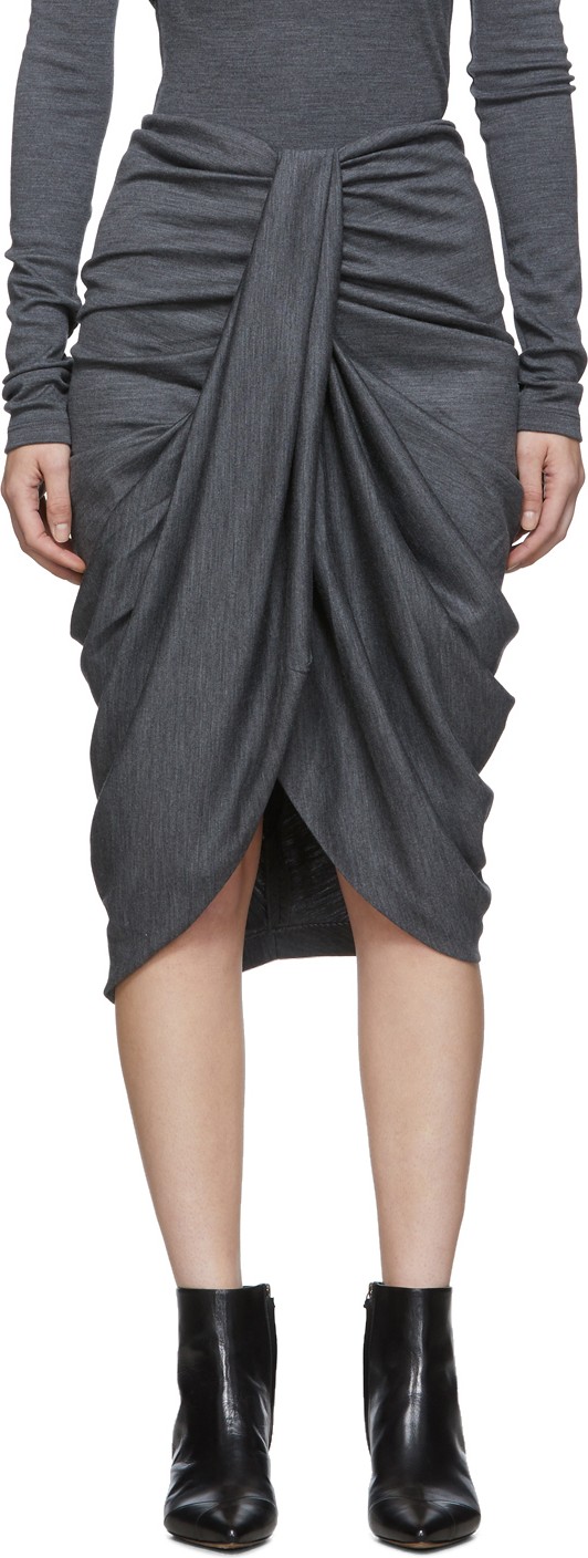 Isabel Marant Grey Wool Datisca Skirt