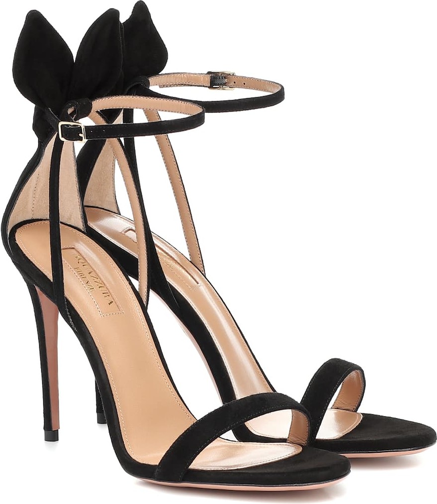 Aquazzura Deneuve 105 suede sandals