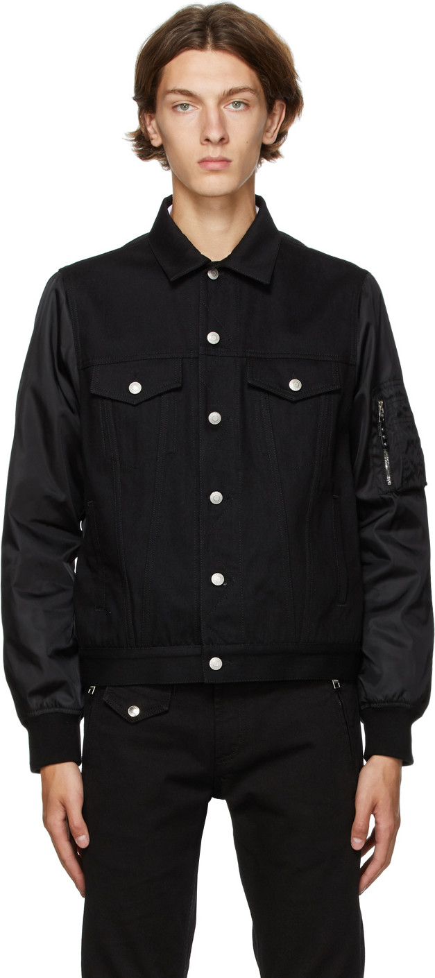 Alexander McQueen - Black Denim Bomber Jacket