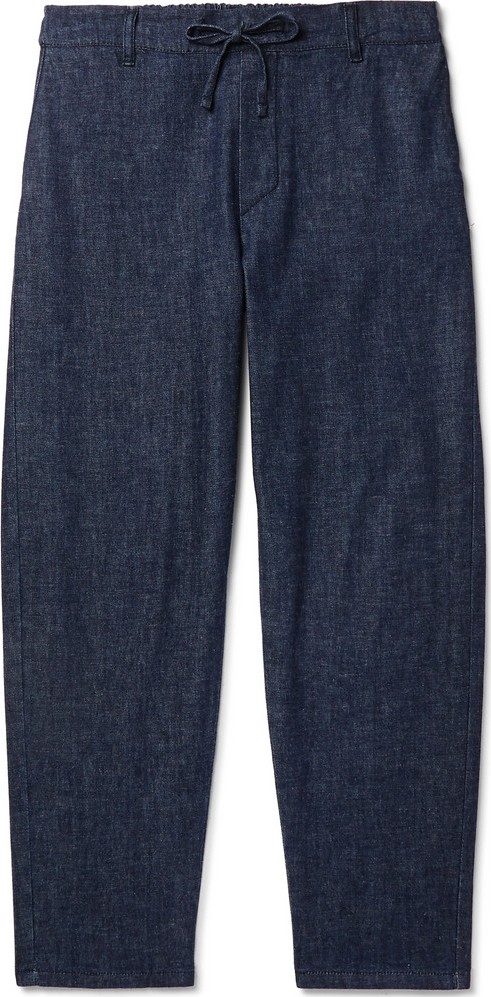 Maison Kitsune Tapered Denim Drawstring Trousers