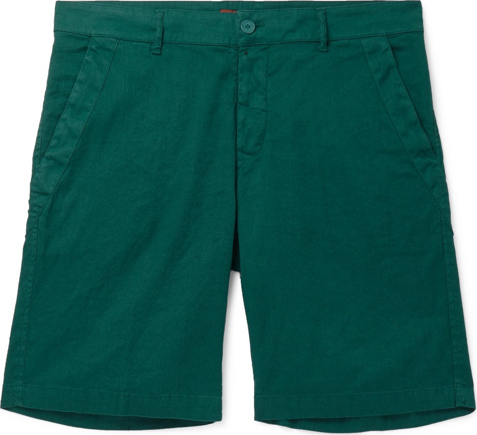 Barena Slim-Fit Linen and Cotton-Blend Shorts