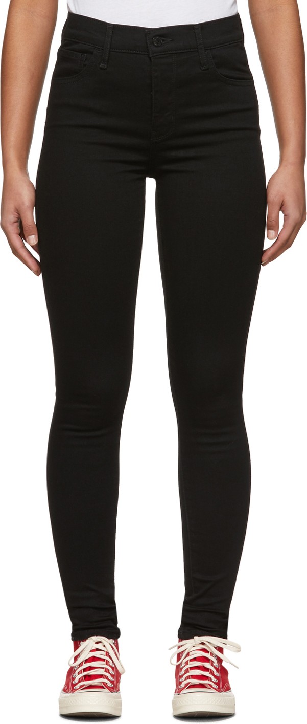 LEVI’S Black 720 High-Rise Super Skinny Jeans
