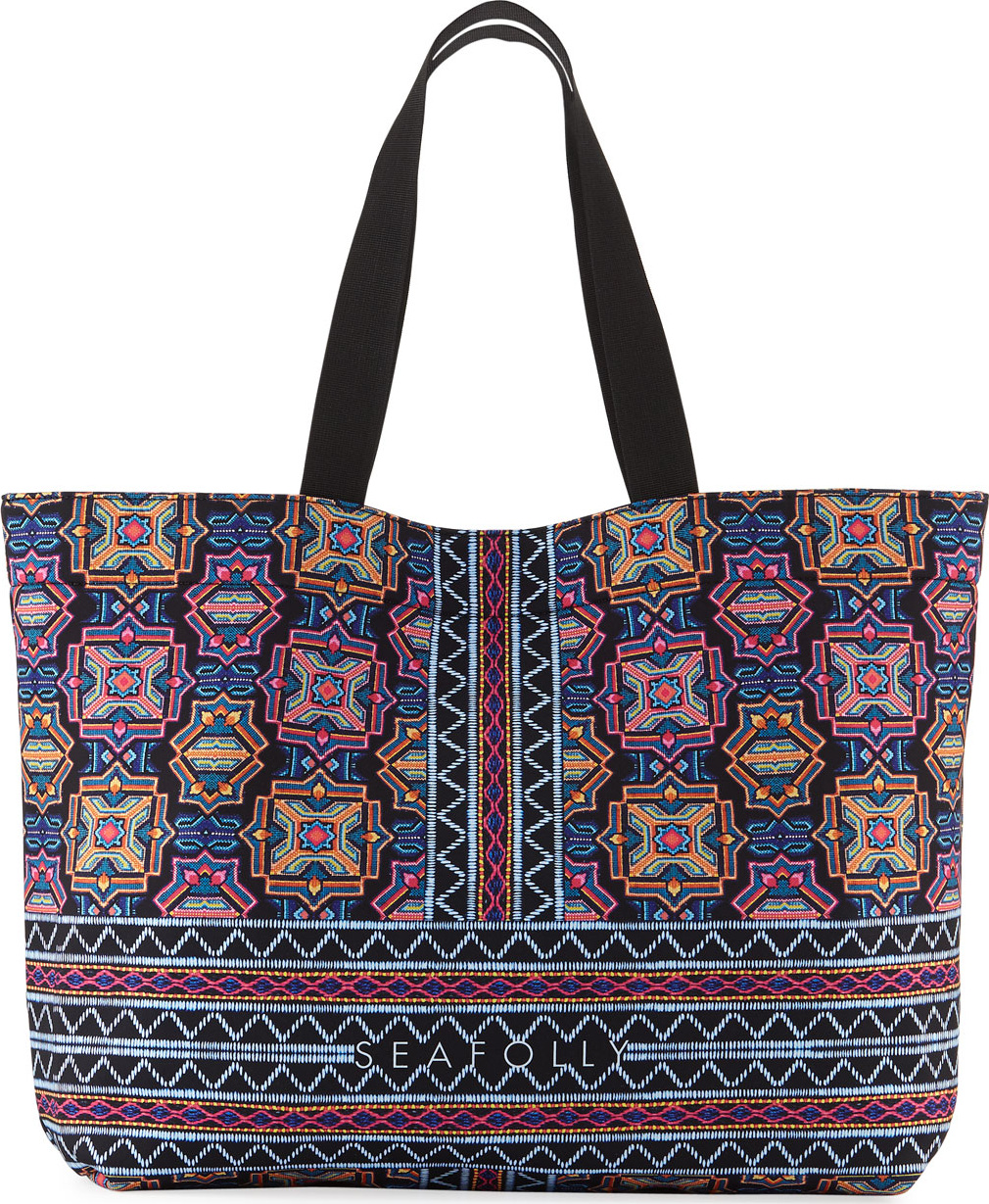 Seafolly Carried Away Sun Temple Neoprene Beach Tote Bag