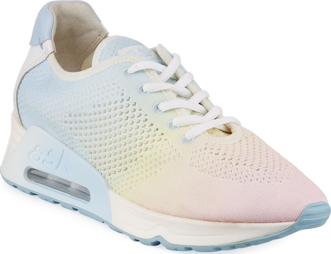 ASH Lucky Rainbow Ombre Knit Sneakers