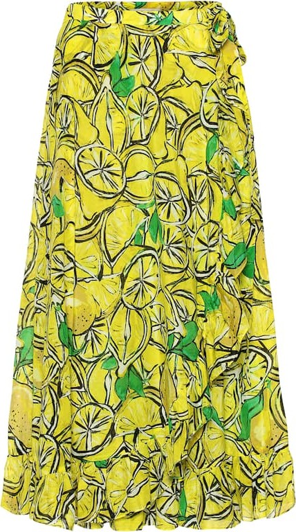 DIANE von FURSTENBERG Clarissa printed wrap midi skirt