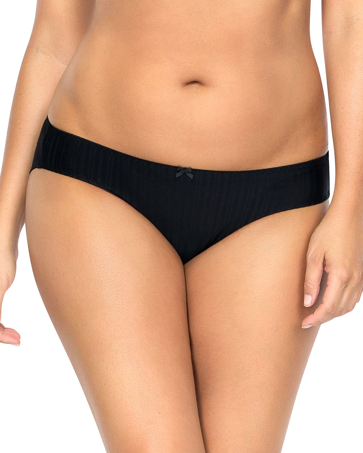 Parfait Aline Ribbed Bikini Briefs, Black