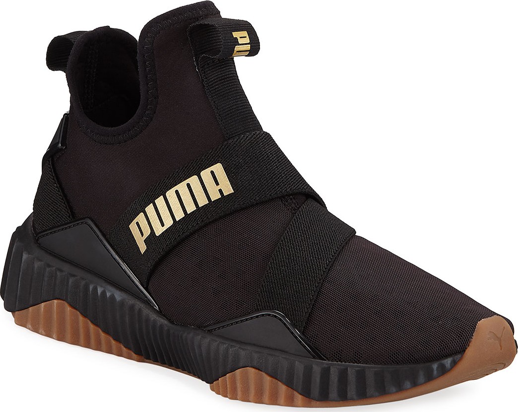 PUMA Defy Mid-Top Nylon Trainer Sneakers