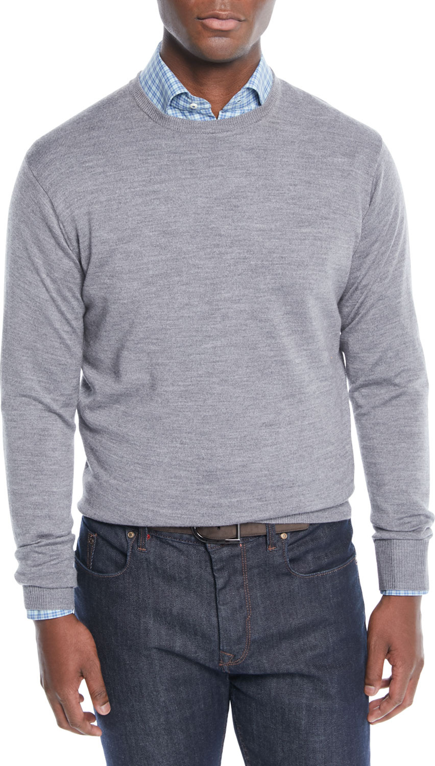 Peter Millar Men's Crown Soft Wool/Silk Crewneck Sweater