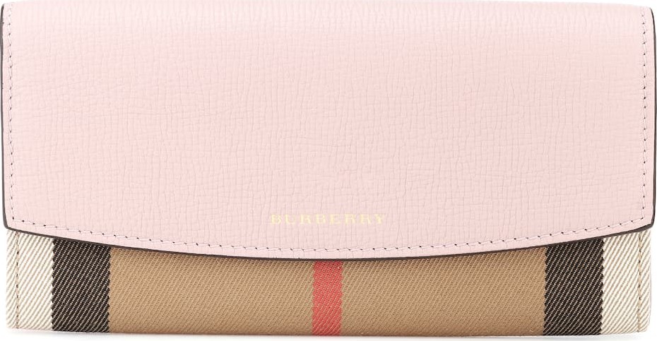 Burberry London England House Check and leather wallet