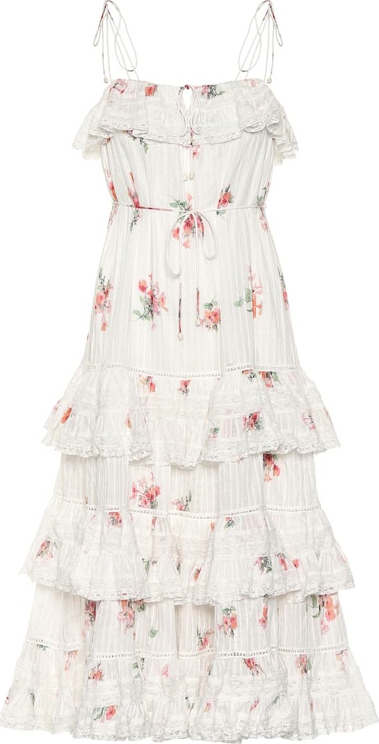 Zimmermann Heathers Pintuck cotton midi dress