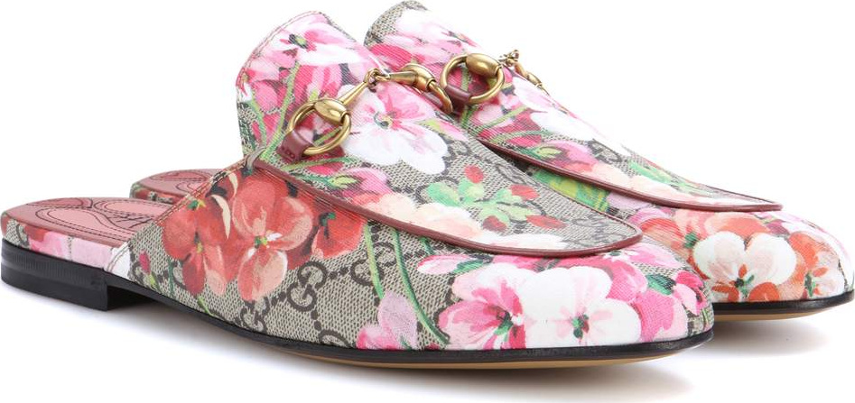 Gucci Princetown canvas slippers