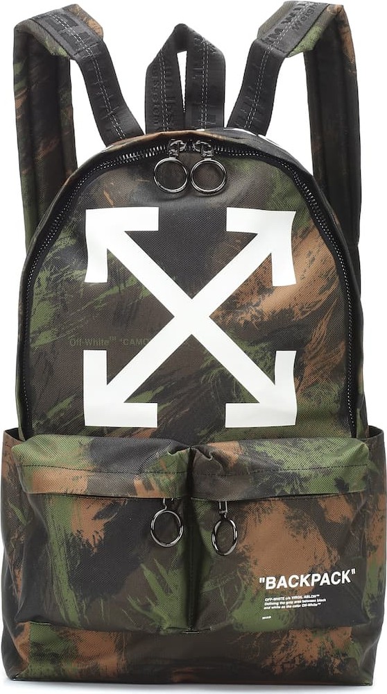 Off White Printed canvas backpack