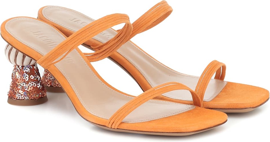 Jacquemus Les Mules Vallena suede sandals