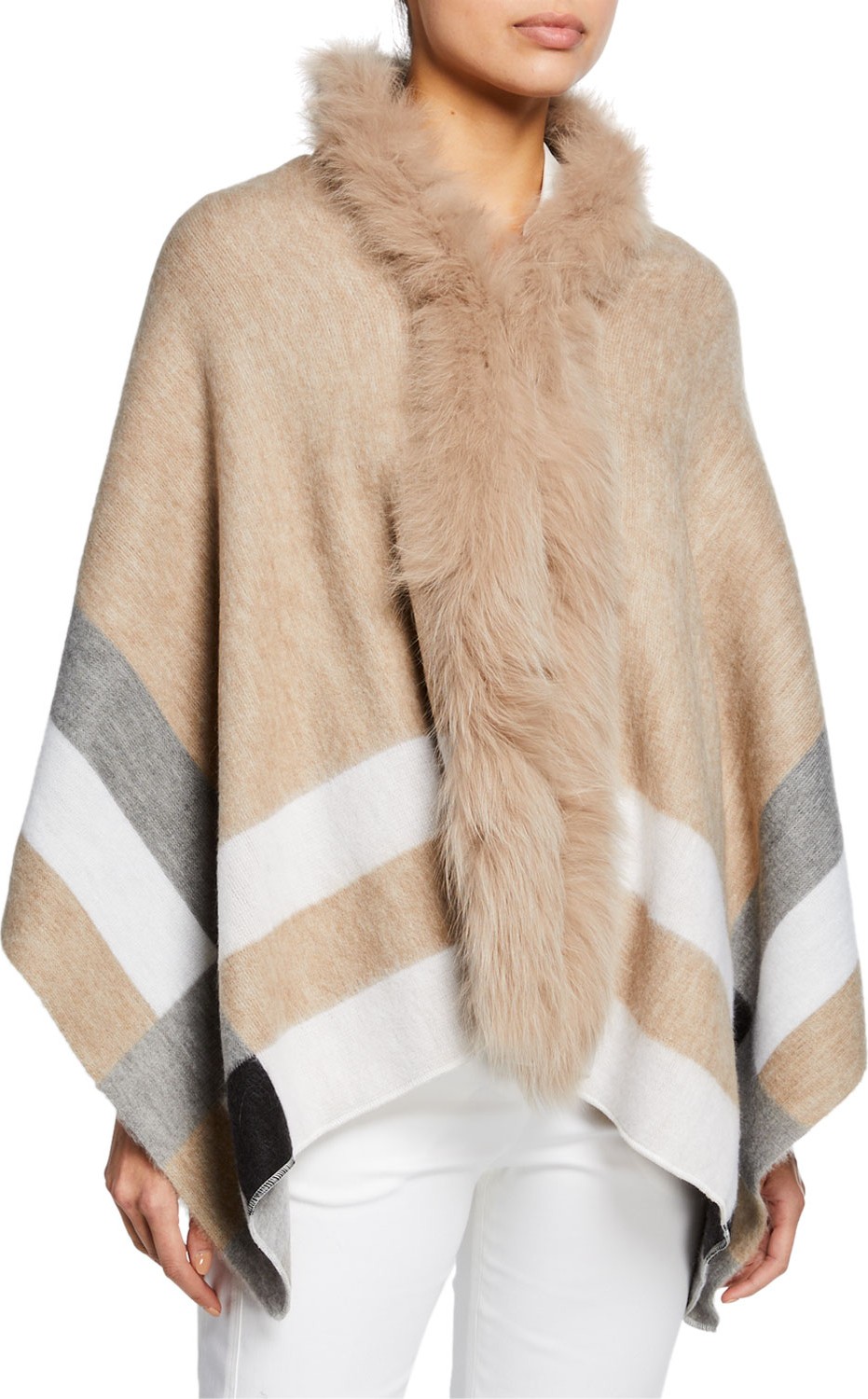 Kelli Kouri Fur-Collar Wrap
