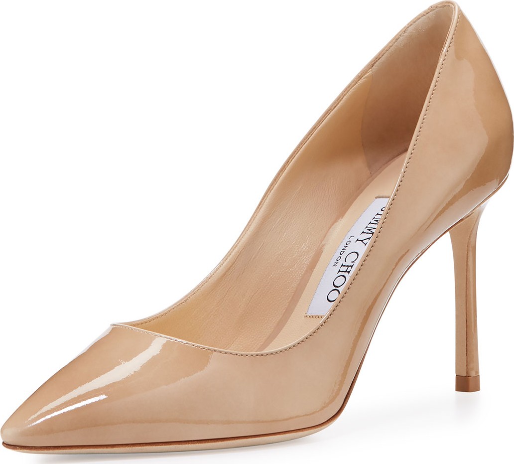 Jimmy Choo Romy Patent Pointed-Toe 85mm Pump