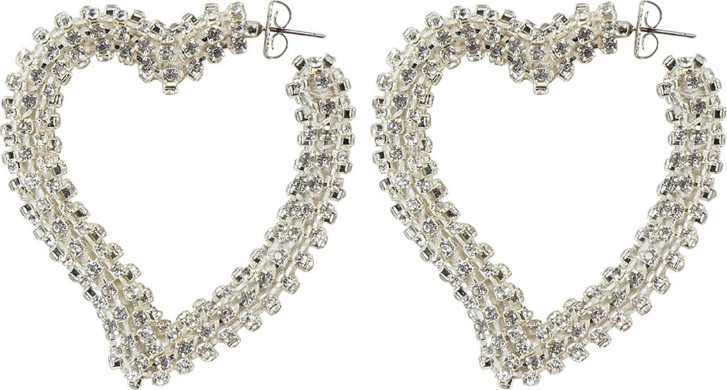 Sachin & Babi Crystal Heart Hoop Earrings