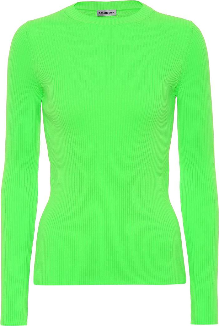 Balenciaga Neon ribbed sweater