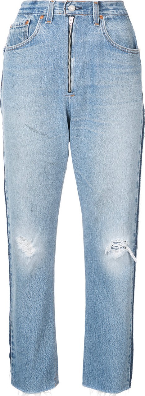 RE/DONE high rise relaxed crop jeans