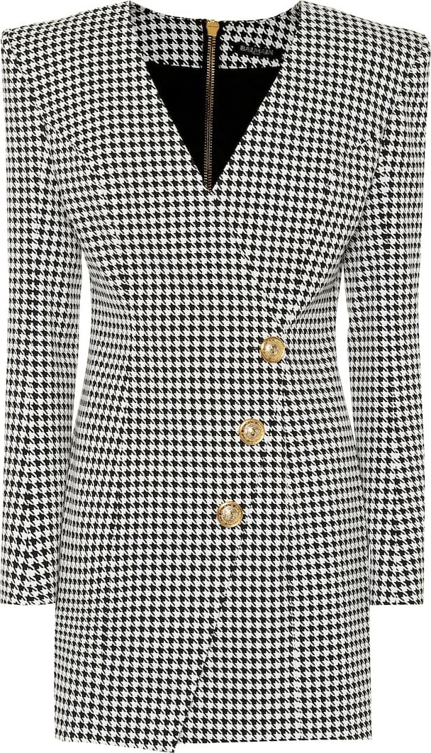 Balmain Houndstooth minidress
