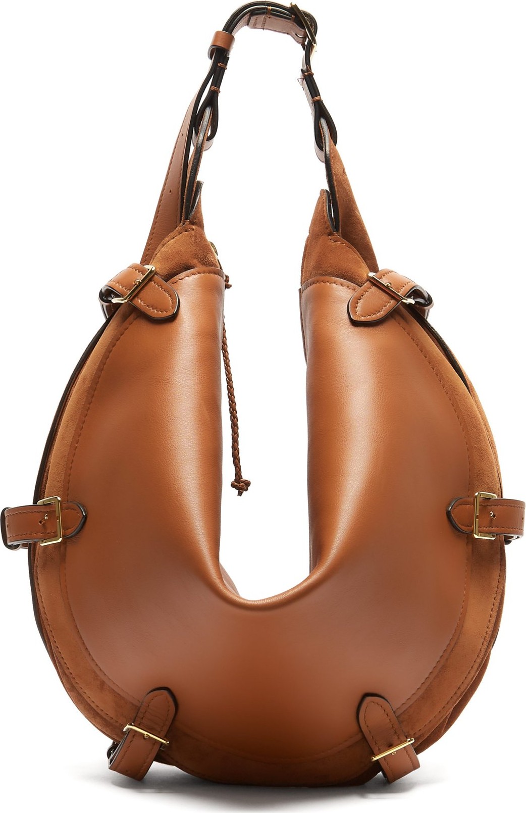 Altuzarra Play large buckled leather and suede bag