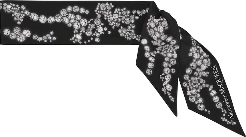 Alexander McQueen Printed silk scarf