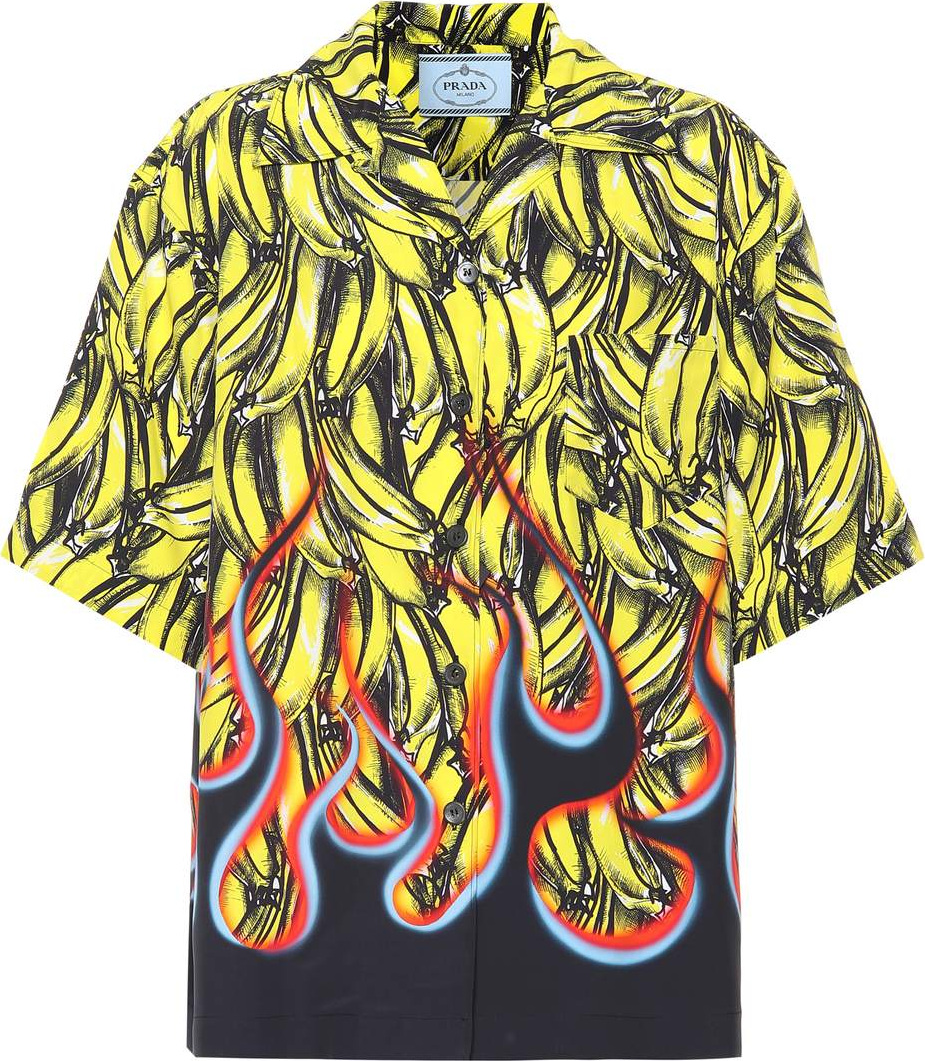 Prada Poplin printed shirt