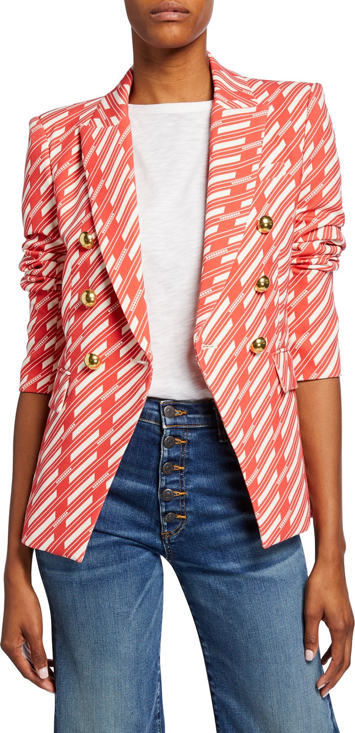 Veronica Beard Miller Striped Dickey Jacket