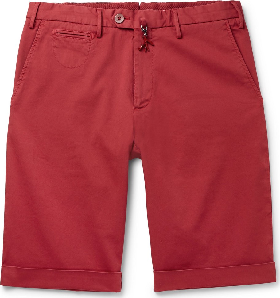 Isaia Cotton-Blend Twill Bermuda Shorts