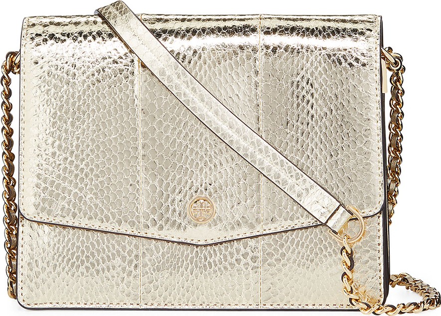 Tory Burch Robinson Convertible Exotic Shoulder Bag