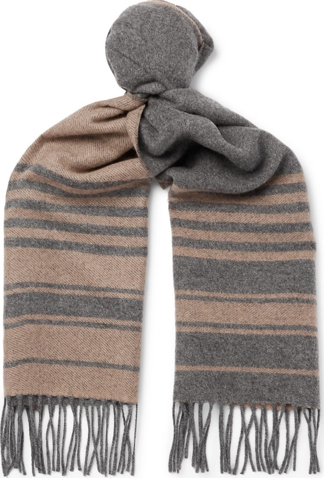 Brunello Cucinelli Striped Cashmere Scarf