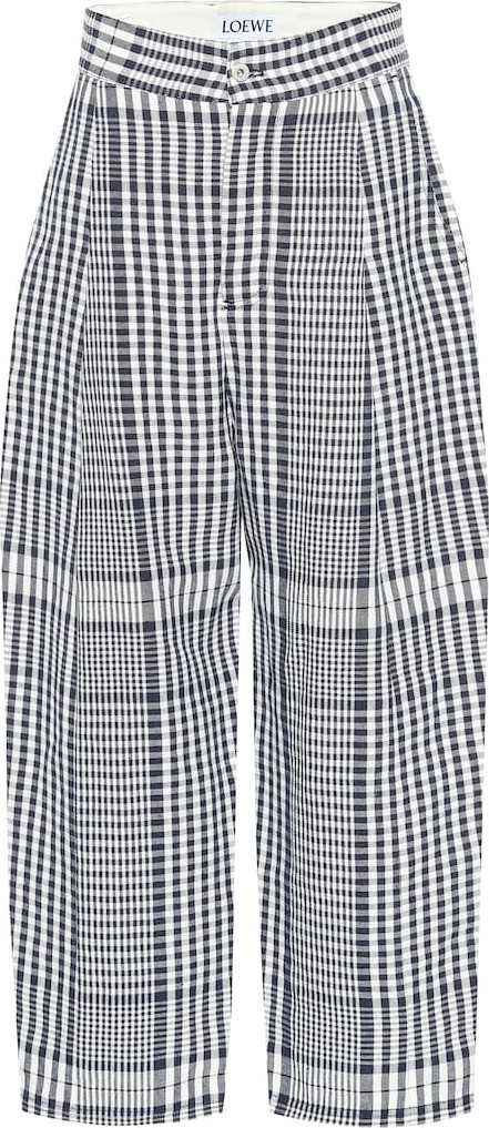 LOEWE High-rise wide-leg linen pants